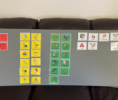 Widgit Symbols communication board