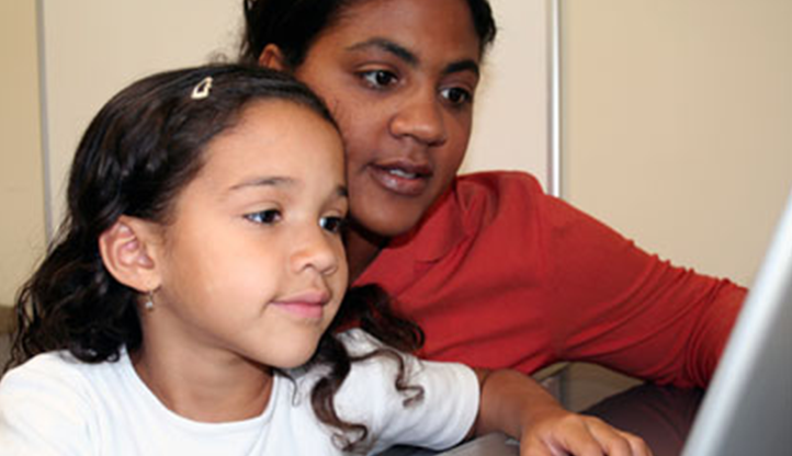 child using computer