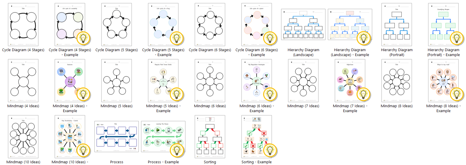 Diagrams templates preview