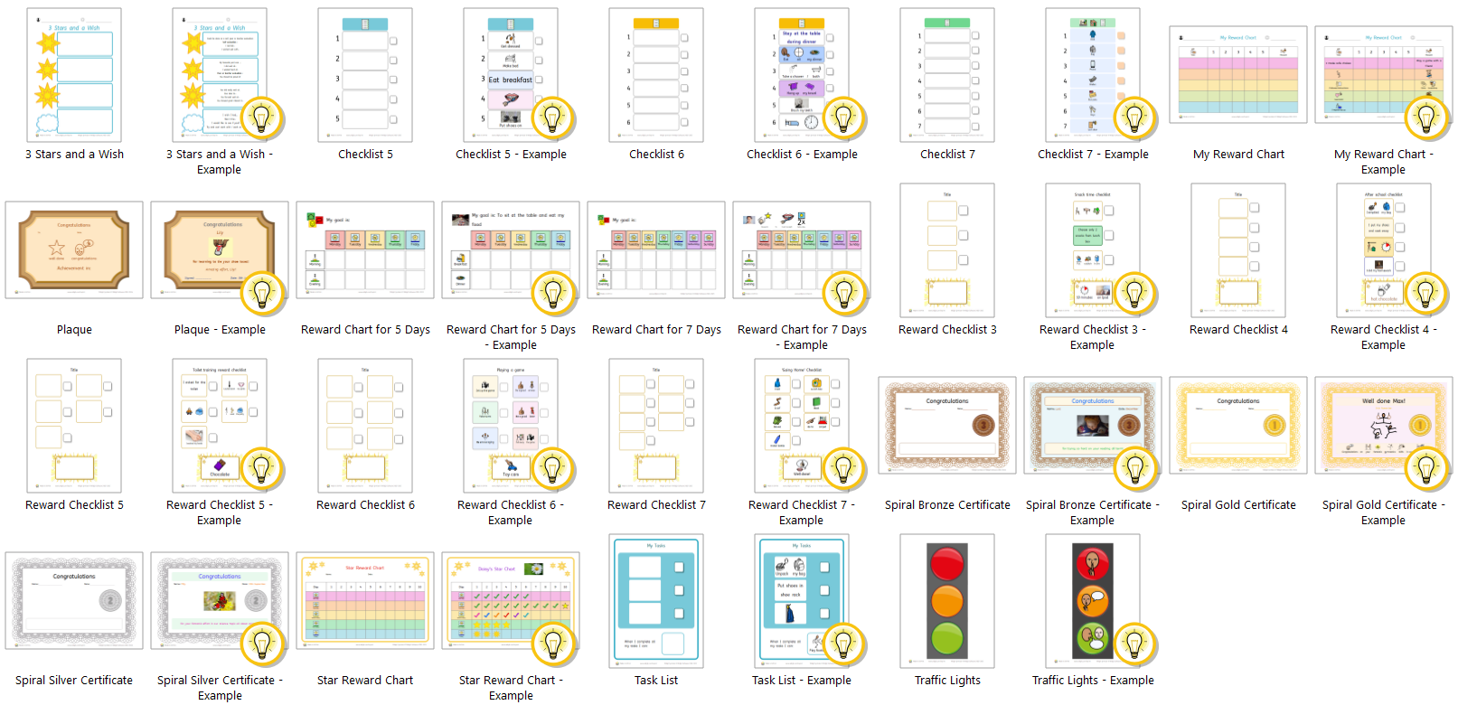 Rewards templates preview