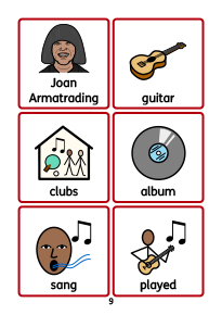 Joan Armatrading Symbol Flashcards