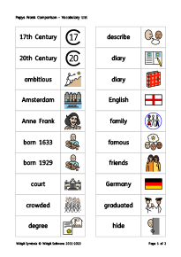 Vocabulary list