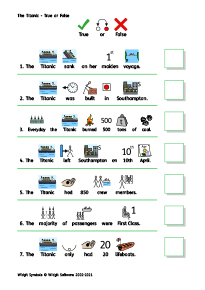 Titanic True or False Activity