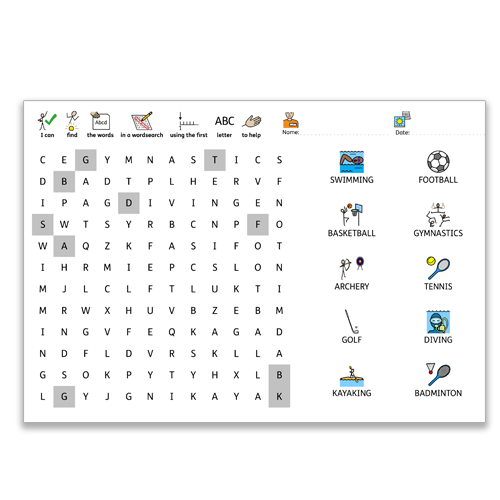 Holiday Planner Wordsearch