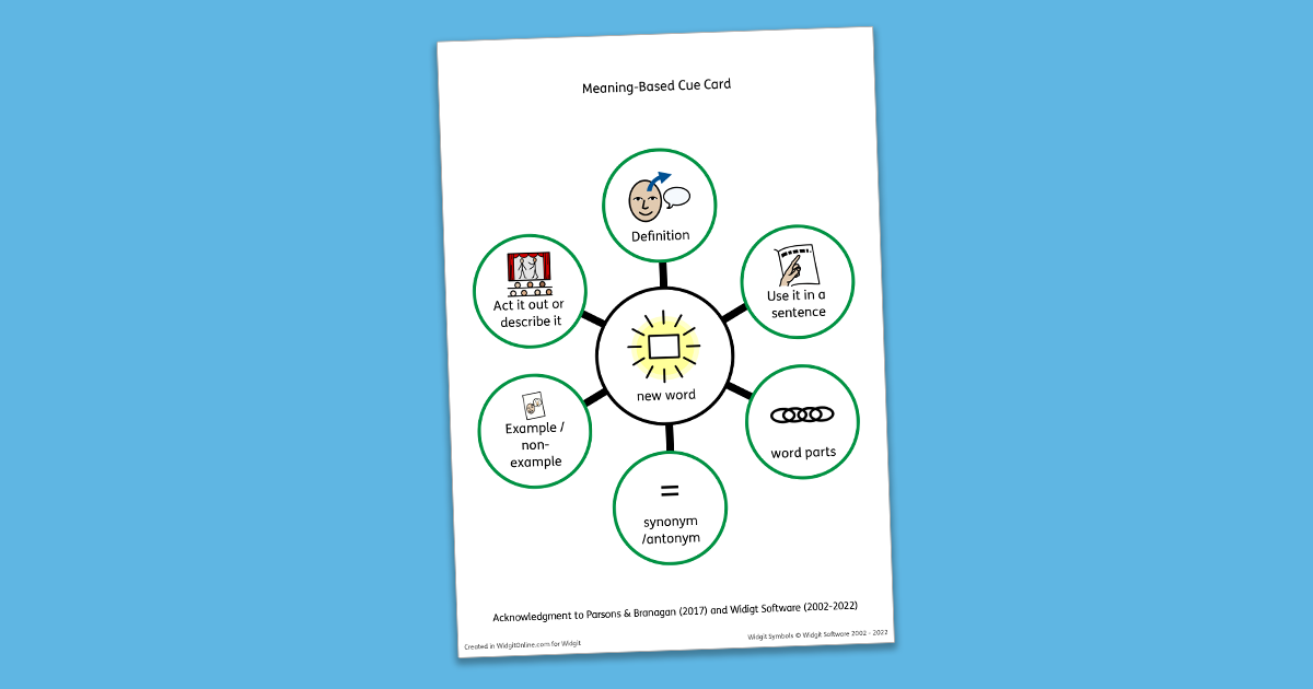 Meaning-Based Cue Cards