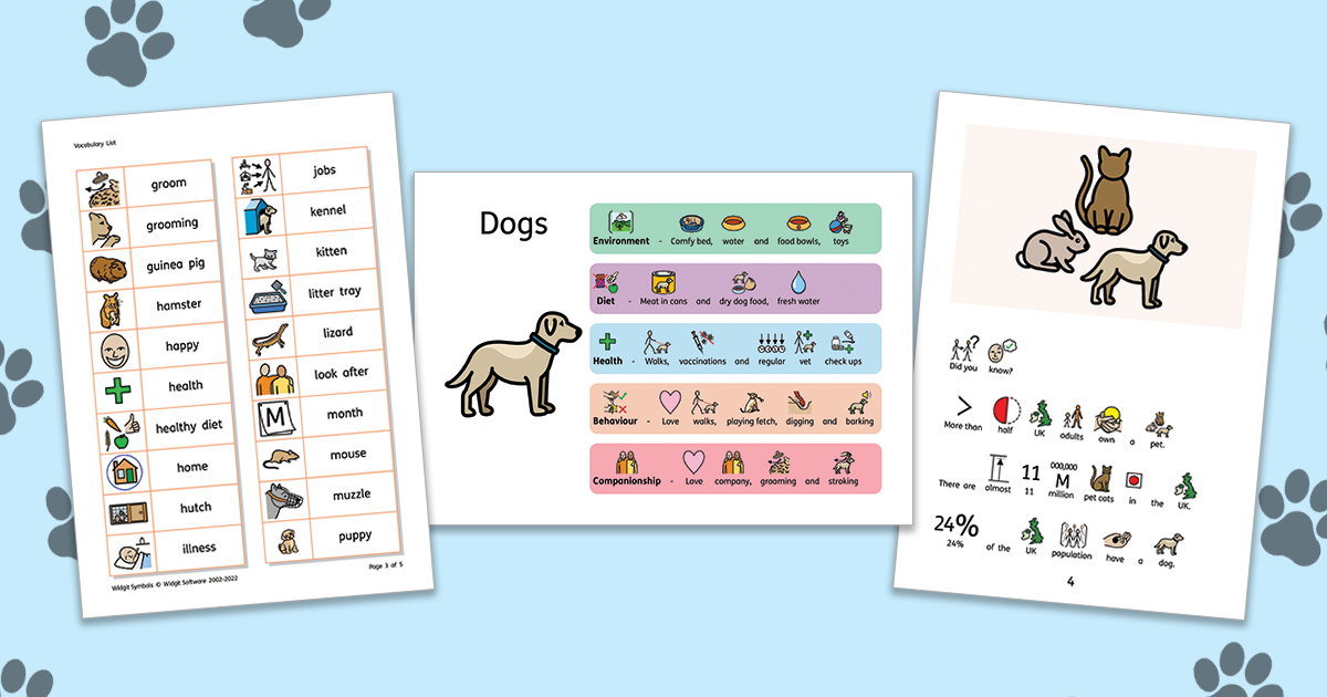 Caring for Pets Symbol-Supported Books and Activities.